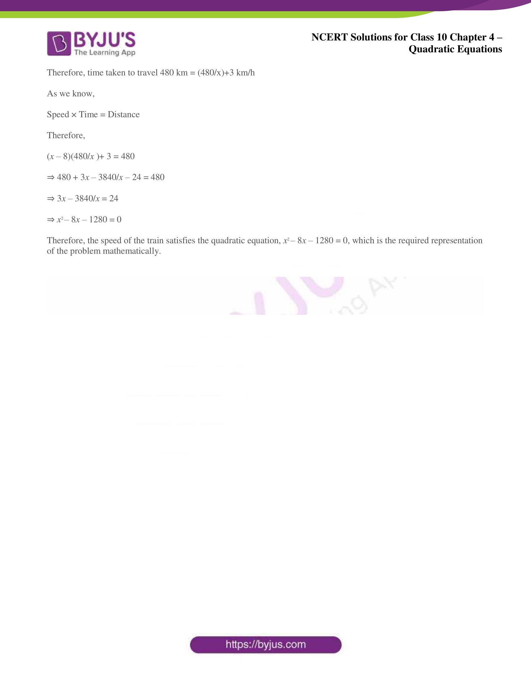NCERT Solutions for Class 10 Maths Chapter 4 Quadratic Equations NCERT Solutions for Class 10 Maths Chapter 4 Quadratic Equations